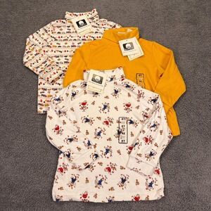 VTG Basic Editions Turtleneck Shirt Boys 3T White Car Truck Print Fall Autumn